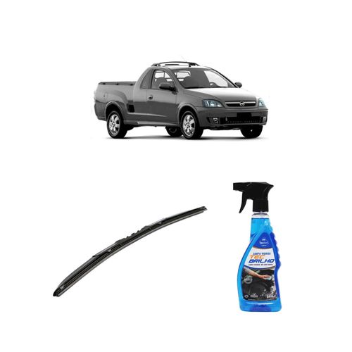 Kit Limpa Vidros Spray Tecbrilho 500mL Para-Brisa Tecbril + Palheta Totalclip Hybrid 20" Redux32 MONTANA de 2003 a 2010