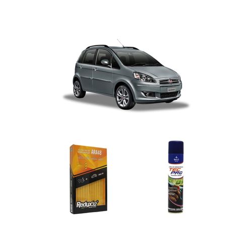 KIT FILTRO DE AR ARA48 + LIMPA AR CONDICIONADO IDEA 1.6 16V FLEX E-TORQ DE 2010 A 2017