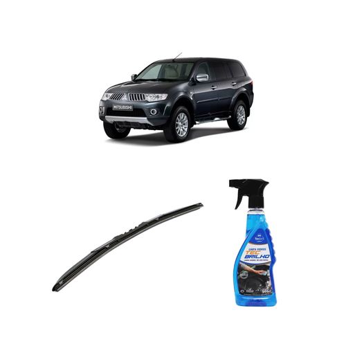 Kit Limpa Vidros Spray Tecbrilho 500mL Para-Brisa Tecbril + Palheta Totalclip Hybrid 20" Redux32 PAJERO SPORT de 2008 a 2022