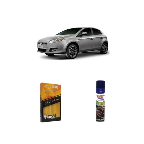 KIT FILTRO DE AR ARA48 + LIMPA AR CONDICIONADO BRAVO 1.8 16V FLEX E-TORQ DE 2010 A 2017