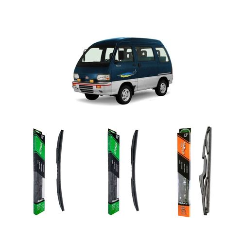 Kit de palhetas com 02 palhetas totalclip 16", 01 palheta totalclip 13" traseira para ASIA MOTORS TOWNER TRUCK de 1993 a 2003 - REDUX32