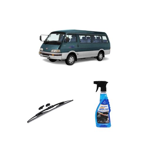 KIT LIMPA VIDROS SPRAY TECBRILHO 500ML PARA-BRISA TECBRIL + PALHETA UNIVERSAL FORTLINE 18'' REDUX32 BESTA DE 1993 A 1997