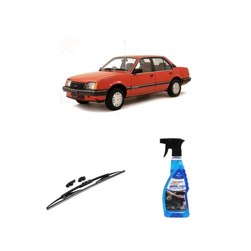 KIT LIMPA VIDROS SPRAY TECBRILHO 500ML PARA-BRISA TECBRIL + PALHETA UNIVERSAL FORTLINE 18'' REDUX32 MONZA DE 1982 A 1996