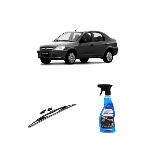 KIT LIMPA VIDROS SPRAY TECBRILHO 500ML PARA-BRISA TECBRIL + PALHETA UNIVERSAL FORTLINE 18'' REDUX32 PRISMA DE 2007 A 2012