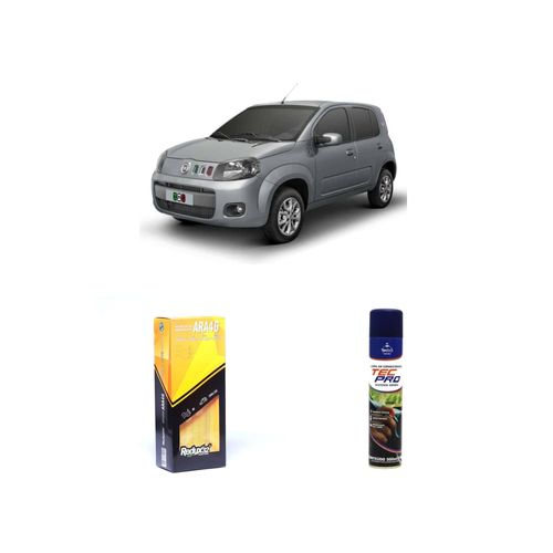 KIT FILTRO DE CABINE ARA46 + LIMPA AR CONDICIONADO UNO 1.0 EVO 8V FIRE FLEX VIVACE DE 5/2010 A 2016