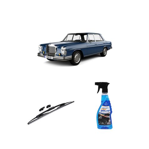 KIT LIMPA VIDROS SPRAY TECBRILHO 500ML PARA-BRISA TECBRIL + PALHETA UNIVERSAL FORTLINE 18'' REDUX32 MERCEDES BENZ 280 / 450 CLASSE S DE 1972 A 1980
