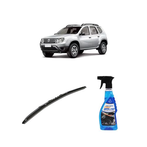Kit Limpa Vidros Spray Tecbrilho 500mL Para-Brisa Tecbril + Palheta Totalclip Hybrid 20" Redux32 DUSTER de 2011 a 2019