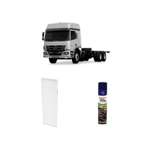 Kit filtro de cabine arc014010 Redux32 + limpa ar condicionado Tecfil para atego 1640 2002 a 2021