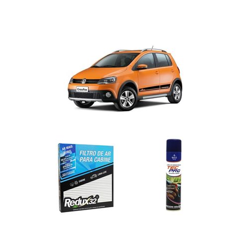 KIT FILTRO DE CABINE ARC1111 + LIMPA AR CONDICIONADO CROSSFOX 2012 A 2021