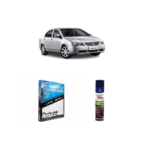 Kit filtro de cabine arc1063 + limpa ar condicionado lifan 620 2010 a 2021