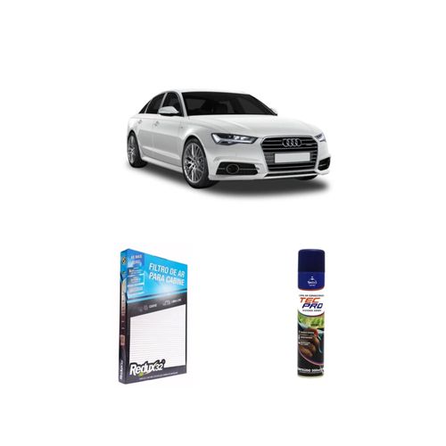 Kit filtro de cabine arc313 Redux32 + limpa ar condicionado Tecfil para audi a6 2005 a 2021