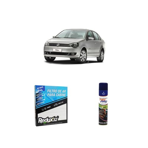KIT FILTRO DE CABINE ARC1111 + LIMPA AR CONDICIONADO POLO 2012 A 2017