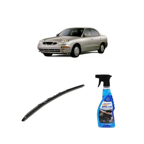 Kit Limpa Vidros Spray Tecbrilho 500mL Para-Brisa Tecbril + Palheta Totalclip Hybrid 20" Redux32 NUBIRA de 1997 a 2003