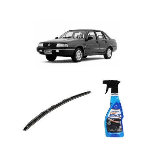 Kit Limpa Vidros Spray Tecbrilho 500mL Para-Brisa Tecbril + Palheta Totalclip Hybrid 20" Redux32 SANTANA QUANTUM de 1998 a 2022