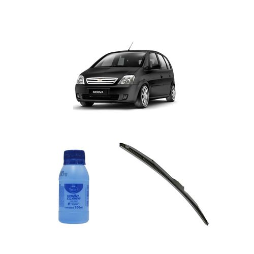 Kit Limpa Vidros Visão Clara 100ml Tecbril + Palheta Hybrid 24" Redux32 Chevrolet Meriva de 2002 a 2012