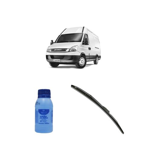 Kit Limpa Vidros Visão Clara 100ml Tecbril + Palheta Hybrid 24" Redux32 Iveco Daily de 2008 em diante
