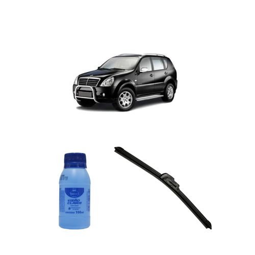 Kit Limpa Vidros Visão Clara 100ml Tecbril + Palheta Sportline Traseira 14" Redux32 Ssangyong Rexton de 2006 a 2012