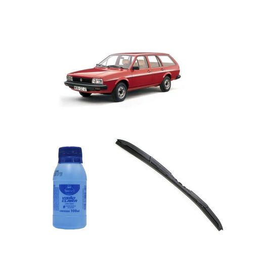 Kit Limpa Vidros Visão Clara 100ml Tecbril + Palheta Totalclip 18" Redux32 Volkswagen Quantum de 1985 a 1997