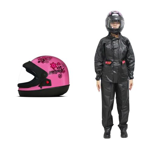 Kit Capacete Sport moto RS 60 Pro Tork e Conjunto protetor impermeável feminino G Serrana