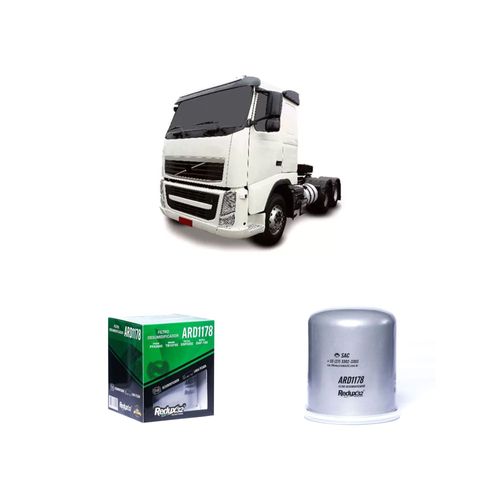 Filtro Ar Redux32 Ard1178 3090268 Dsf0202 Para Volvo Fh13420 D13c Diesel De 1/2009 A 2021