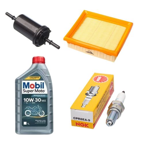 Kit Revisão Filtro ar Gasolina Vela CG 150 Fan 2010 a 2013