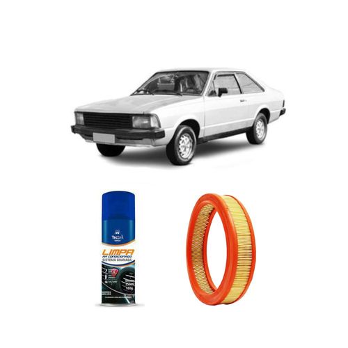 KIT FILTRO DE AR AR6016 TECFIL + LIMPA AR CONDICIONADO TECBRIL FORD CORCEL 2 1.6 8V 1980 A 1986
