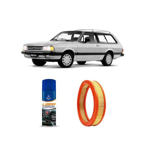 KIT FILTRO DE AR AR6016 TECFIL + LIMPA AR CONDICIONADO TECBRIL FORD BELINA 2 1.6 8V 1977 A 1986