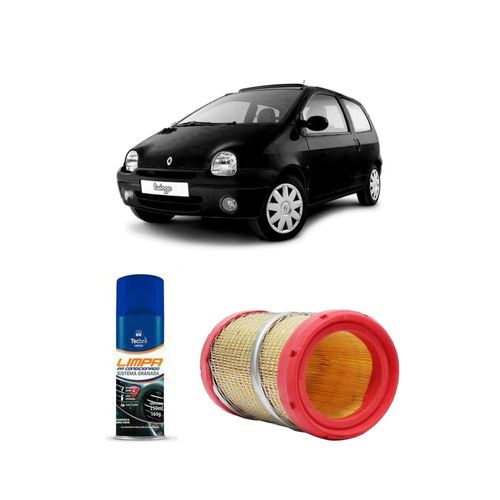 KIT FILTRO DE AR AR7704 TECFIL + LIMPA AR CONDICIONADO TECBRIL RENAULT TWINGO 1.2 8V 2004 A 2005