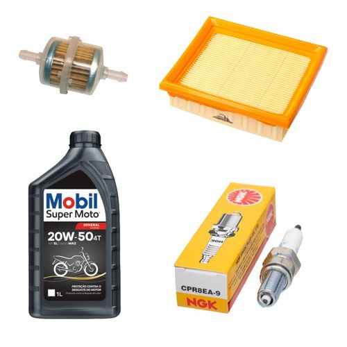 Kit Revisão Filtro ar Gasolina Vela NXR 150 Bros 2006 a 2008