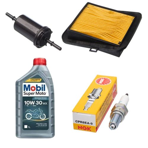 Kit Revisão Filtro ar Gasolina Vela CG 125 Fan 2014 a 2017