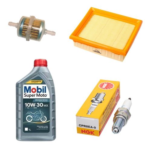 Kit Revisão Filtro ar Gasolina Vela CG 125 Fan 2009 a 2013