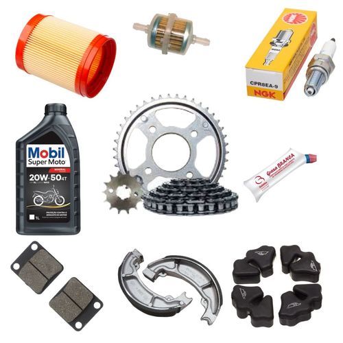 Kit Revisão Relação Filtro Completo Titan 150 ESD 2004 a 08