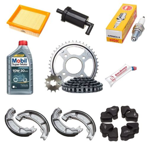 Kit Revisão Relação Filtro Completo Titan 150 KS ES 2009 a10