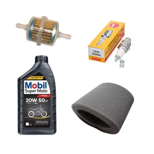 Kit Revisão Filtro ar Gasolina Vela YBR 125 Factor 2009/16