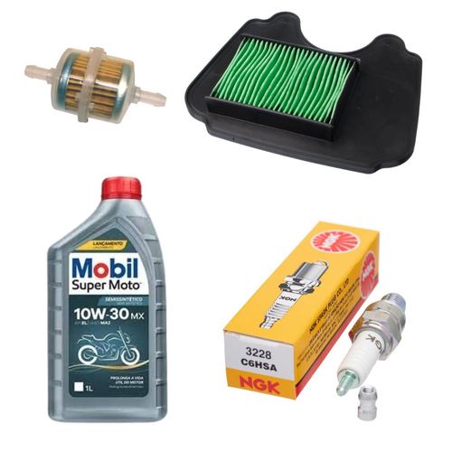 Kit Revisão Filtro ar Gasolina Vela Biz 100 2012 a 2015