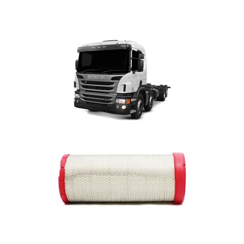 Filtro Ar Redux32 Ari503/2 1869991 Asr181 Para Scania P310 Dc9-12 24v Sohv L6 Diesel 310 Cv De 11/2006 A 2022G