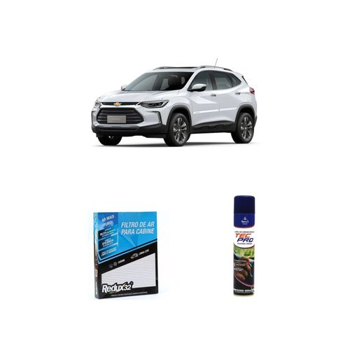 Kit filtro de cabine arc1233 + limpa ar condicionado tracker 2020 a 2021