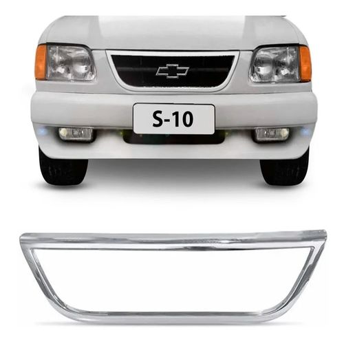 Moldura da Grade Dianteira Cromada Chevrolet Blazer e S10 1995 até 1999