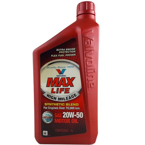Óleo Lubrificante do Motor Valvoline 20w50 Max Life - 1L