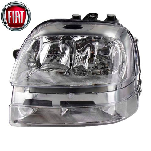 Farol Principal Cromado Com Milha: Doblo 1.3 e 1.8 2002 Até 2009