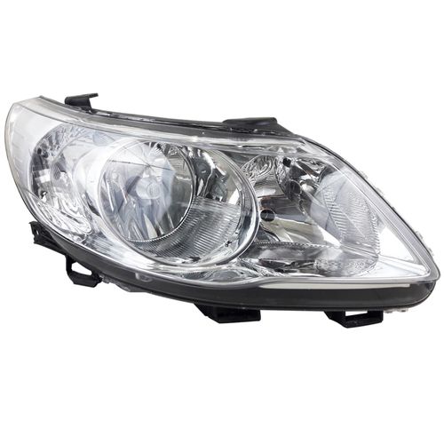 Farol Principal Cromado Duplo com Carcaça Preta Gol Voyage Saveiro Versão G5 2008 até 2013