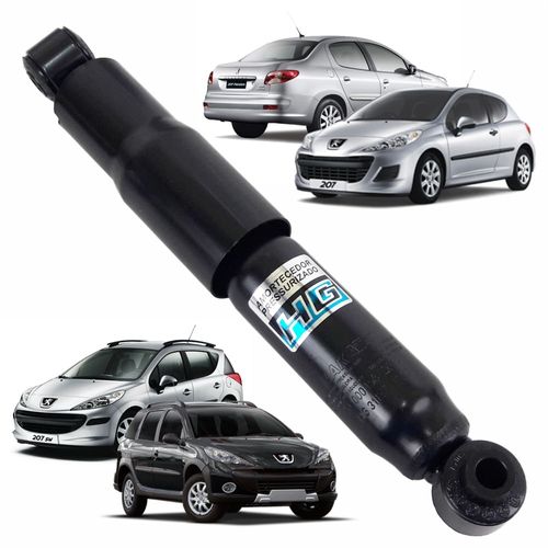 Amortecedor Traseiro Nakata Pressurizado Peugeot 207 SW 207 Hatch 207 Sedan 207 Escapade 2008 em Diante (Preço Unitário)