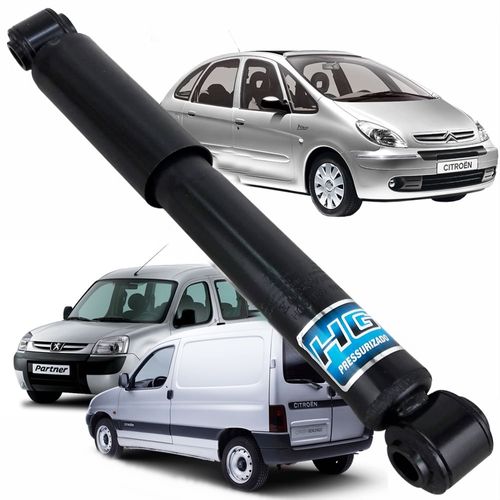 Amortecedor Traseiro Nakata Pressurizado Peugeot Partner 1998 até 2018 Citroen Berlingo 1998 até 2014 e Xsara Picasso 2001 até 2012