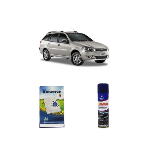 Kit filtro de cabine acp101 + limpa ar condicionado fiat palio weekend 1.5 8v 1997 a 1999