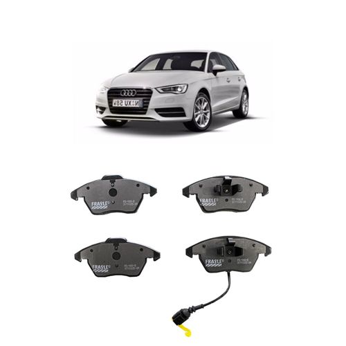 Jogo De Pastilha De Freio Dianteiro Fras-Le Pd1000b Para Audi A3 Sportback Ambition Tfsi 1.8 L 16v Dohc L4 De 2014 Até 2016