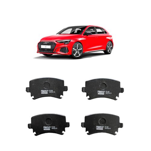 Jogo De Pastilha De Freio Traseiro Fras-Le Pd1030 Para Audi A3 Sportback Tfsi 2.0 L 16v Dohc L4 De 2005 Até 2007