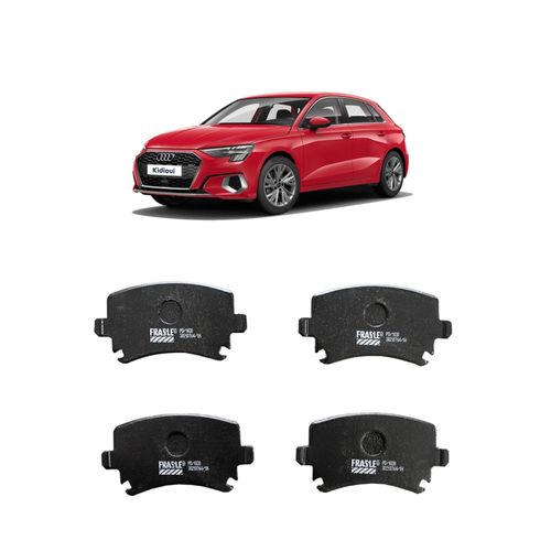 Jogo De Pastilha De Freio Traseiro Fras-Le Pd1030 Para Audi A3 Sportback Attraction 2.0 L 16v Dohc L4 De 2008 Até 2014