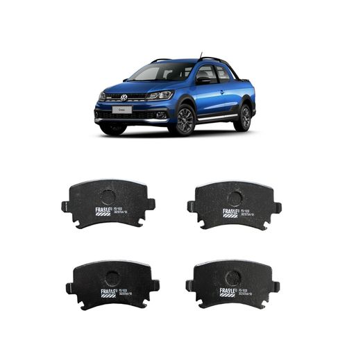 Jogo De Pastilha De Freio Traseiro Fras-Le Pd1030 Para Volkswagen Saveiro Cross Ce 1.6 L 16v Dohc L4 De 2014 Até 2018