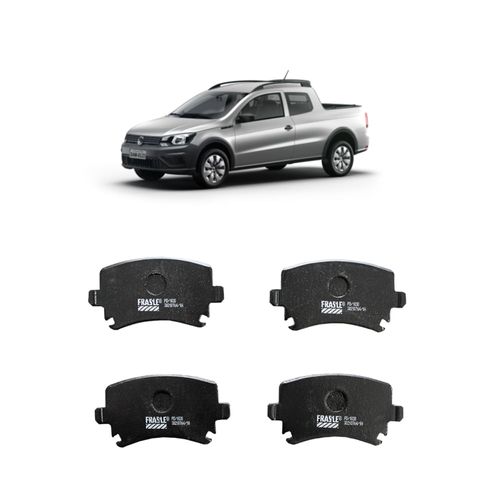 Jogo De Pastilha De Freio Traseiro Fras-Le Pd1030 Para Volkswagen Saveiro Robust Cs 1.6 L 8v Sohc L4 De 2016 Até 2022