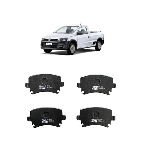 Jogo De Pastilha De Freio Traseiro Fras-Le Pd1030 Para Volkswagen Saveiro Startline Cs 1.6 L 8v Sohc L4 De 2014 Até 2016